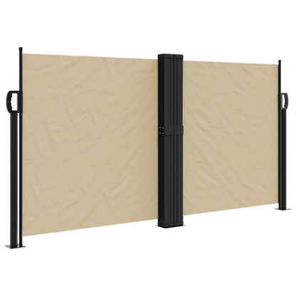 Retractable Side Awning Beige 120x600 cm