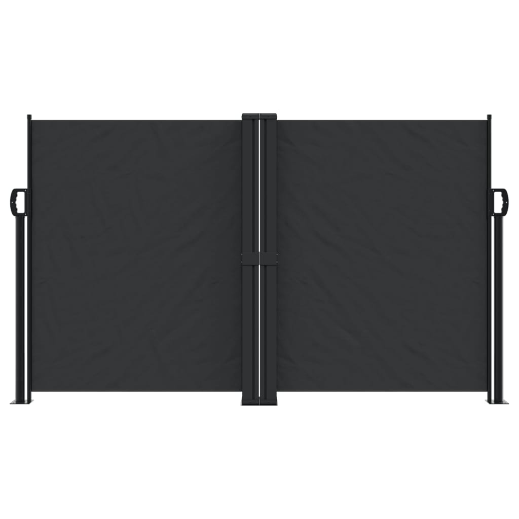 Retractable Side Awning Black 140x600 cm