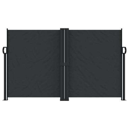 Retractable Side Awning Black 140x600 cm