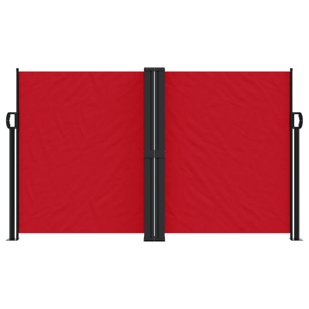 Retractable Side Awning Red 140x600 cm