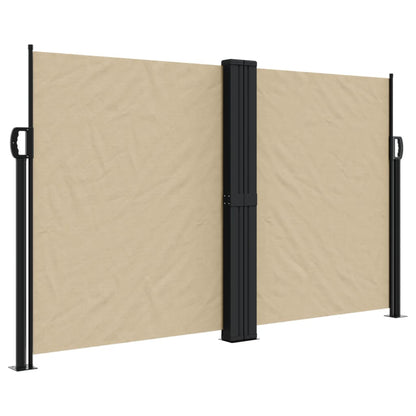 Retractable Side Awning Beige 140x600 cm