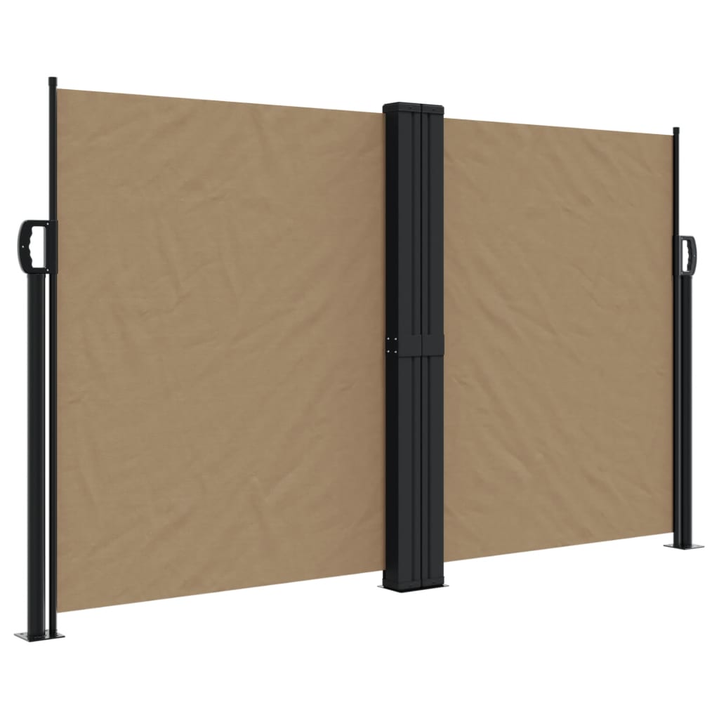 Retractable Side Awning Taupe 140x600 cm