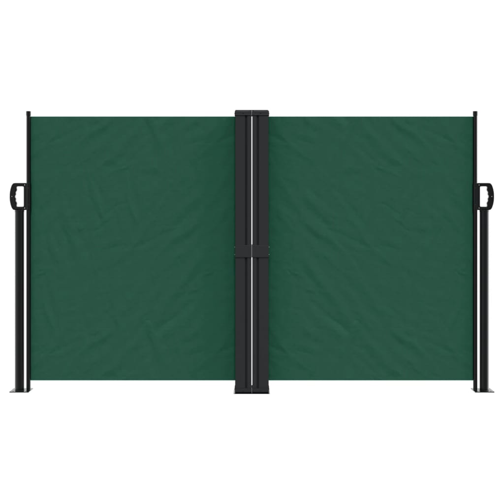 Retractable Side Awning Dark Green 140x600 cm