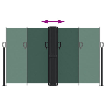 Retractable Side Awning Dark Green 140x600 cm