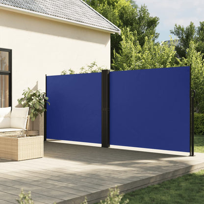 Retractable Side Awning Blue 160x600 cm