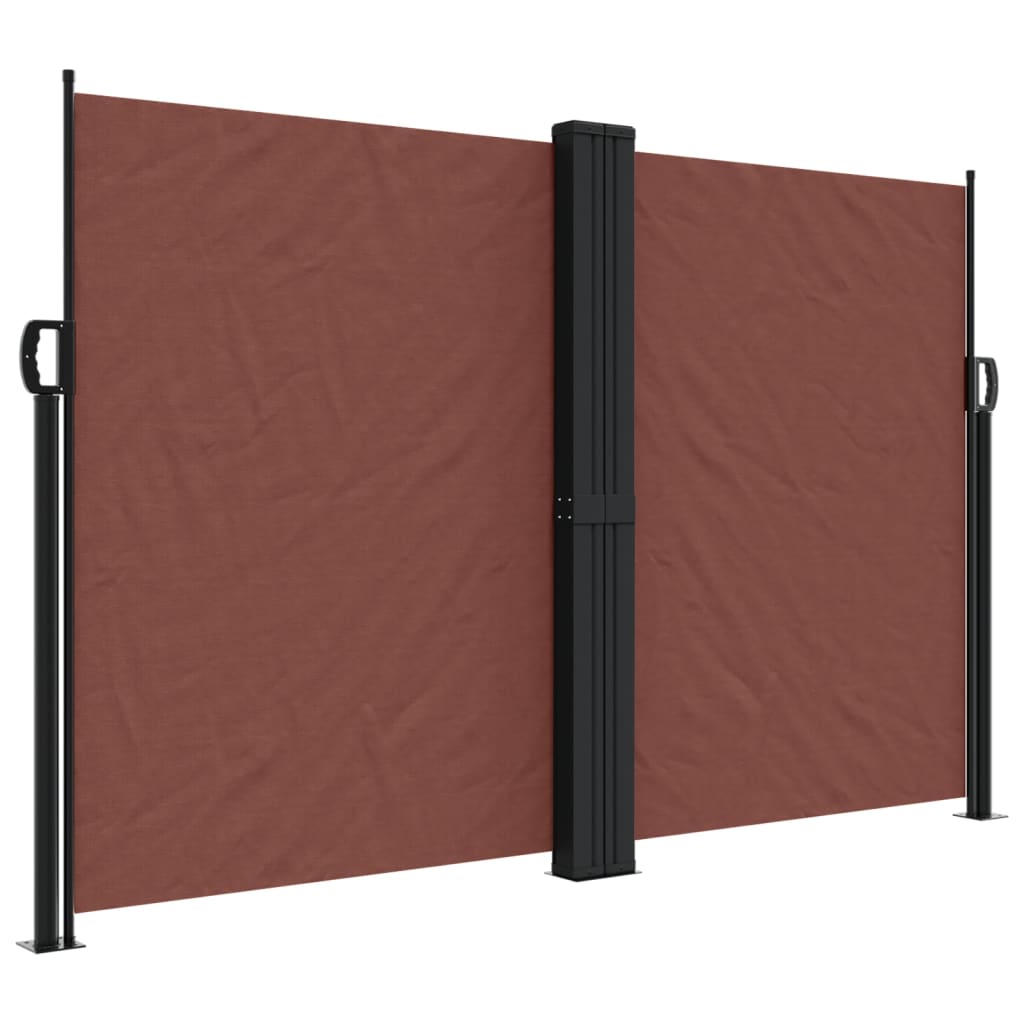 Retractable Side Awning Brown 160x600 cm