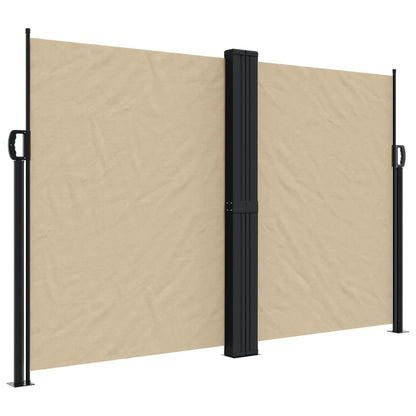 Retractable Side Awning Beige 160x600 cm