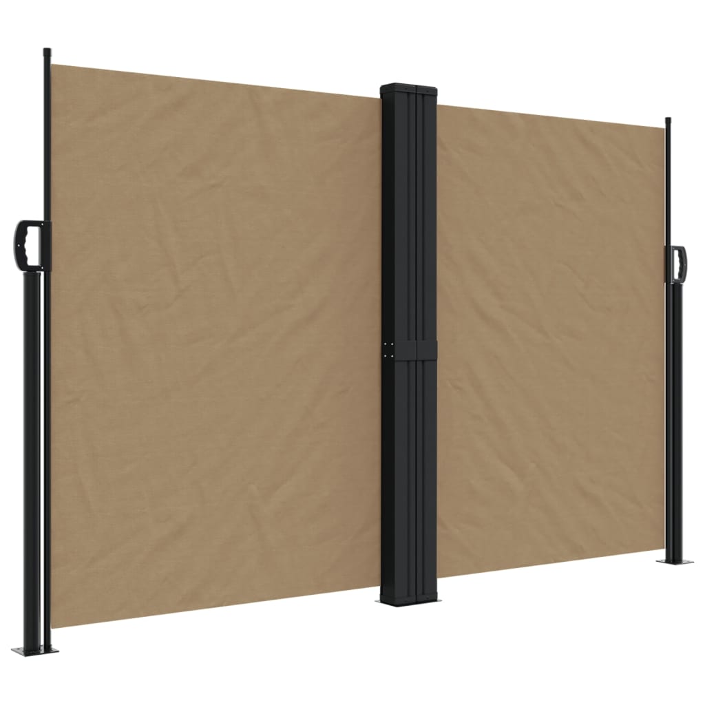 Retractable Side Awning Taupe 160x600 cm