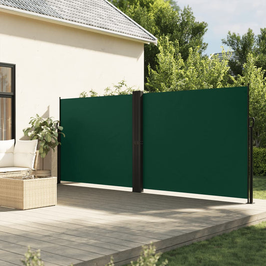 Retractable Side Awning Dark Green 160x600 cm