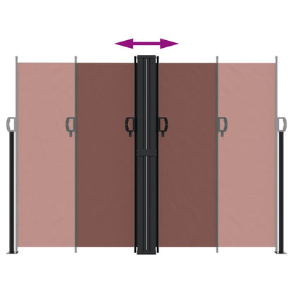 Retractable Side Awning Brown 180x600 cm