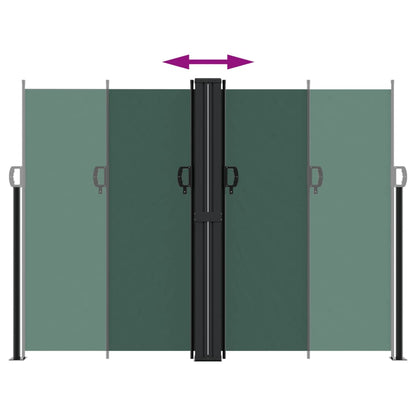 Retractable Side Awning Dark Green 180x600 cm