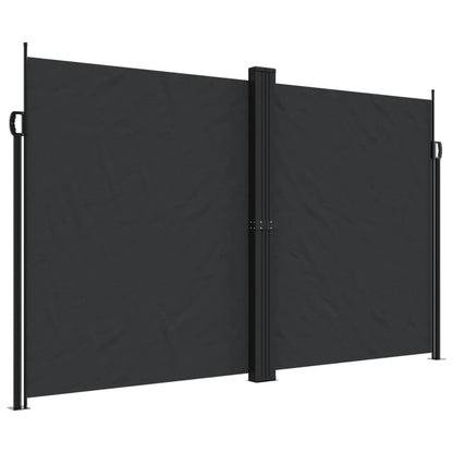 Retractable Side Awning Black 200x600 cm