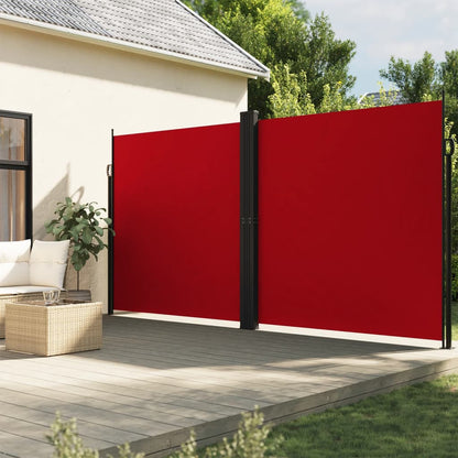 Retractable Side Awning Red 200x600 cm