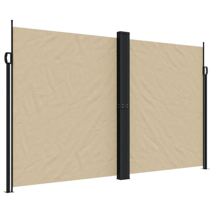 Retractable Side Awning Beige 200x600 cm