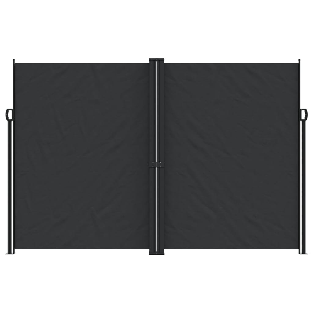 Retractable Side Awning Black 220x600 cm