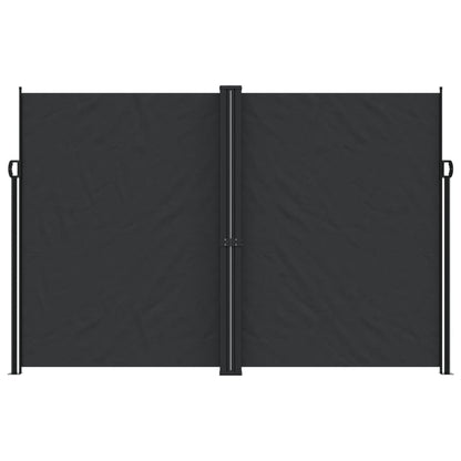 Retractable Side Awning Black 220x600 cm