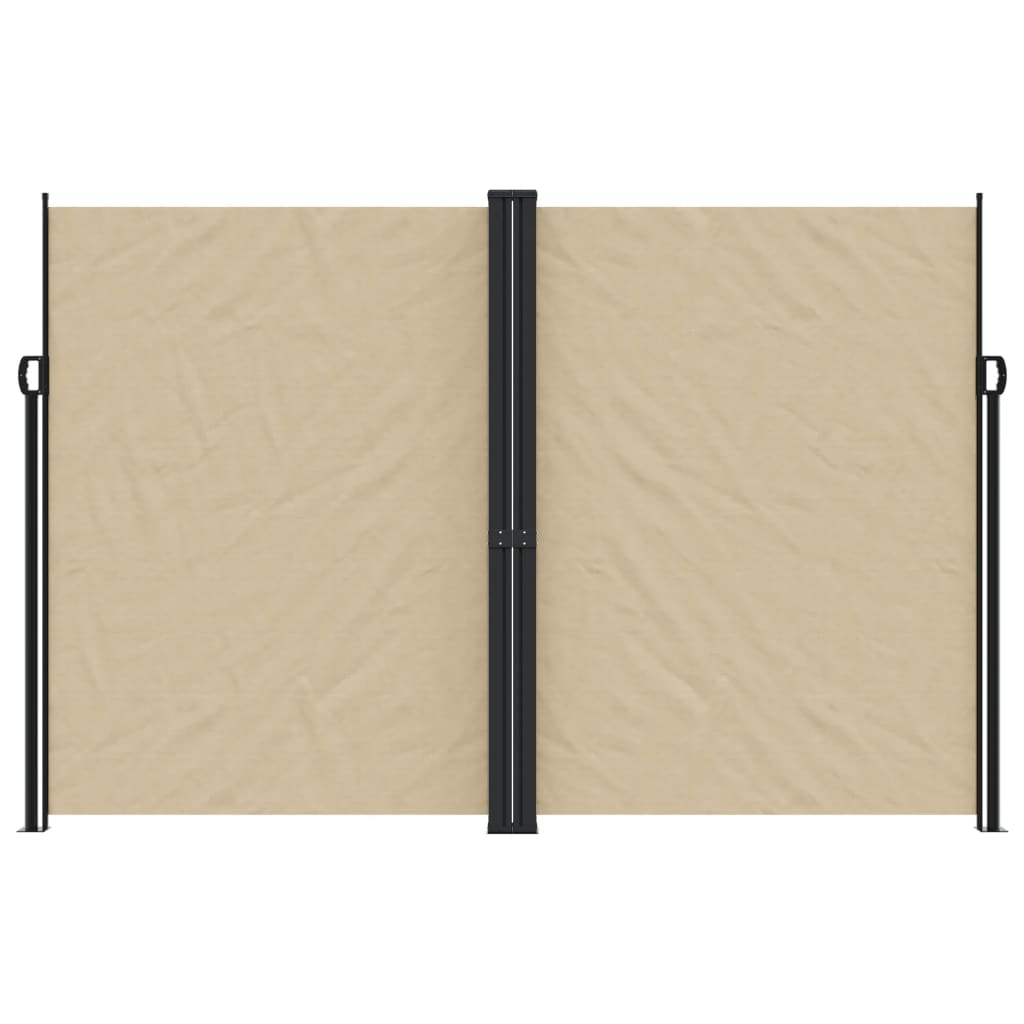 Retractable Side Awning Beige 220x600 cm