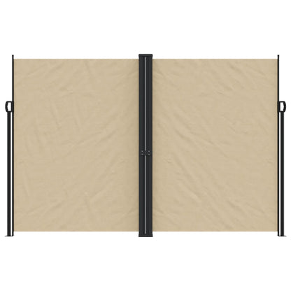 Retractable Side Awning Beige 220x600 cm