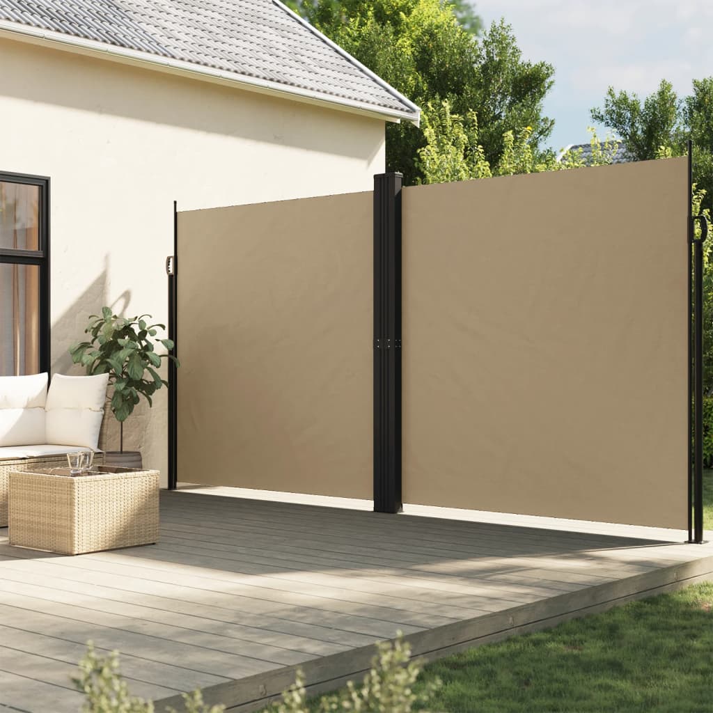 Retractable Side Awning Beige 220x600 cm