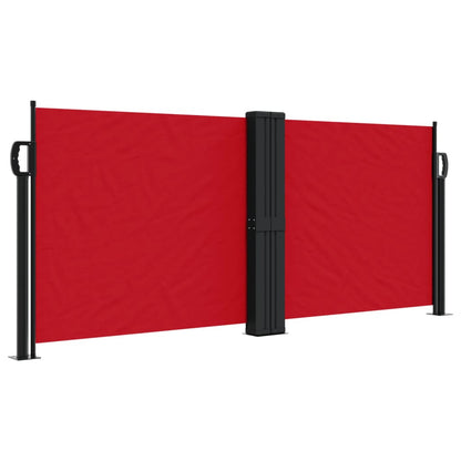 Retractable Side Awning Red 100x1000 cm