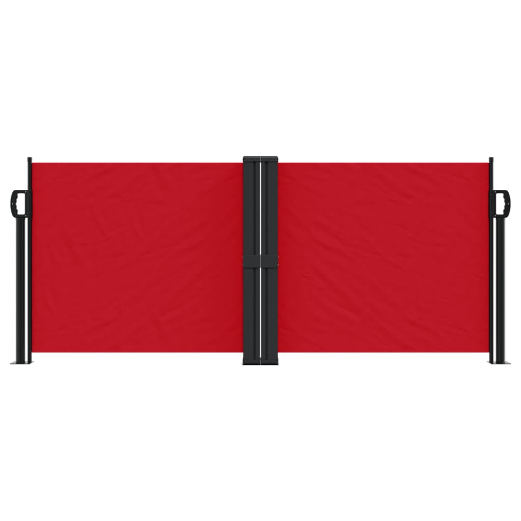 Retractable Side Awning Red 100x1000 cm