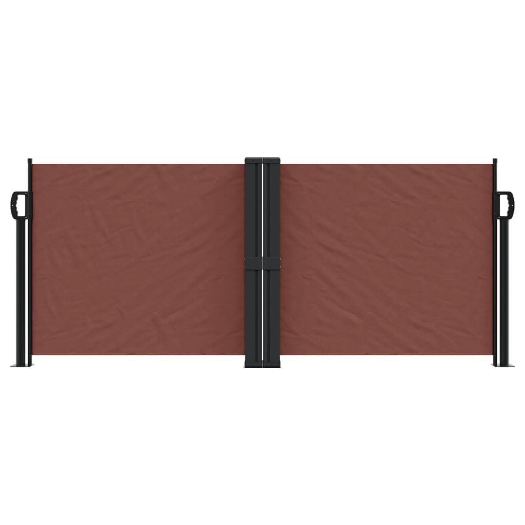 Retractable Side Awning Brown 100x1000 cm