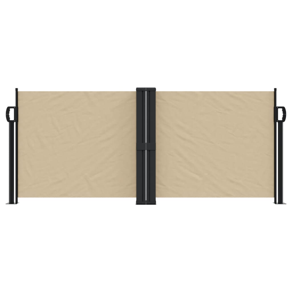 Retractable Side Awning Beige 100x1000 cm