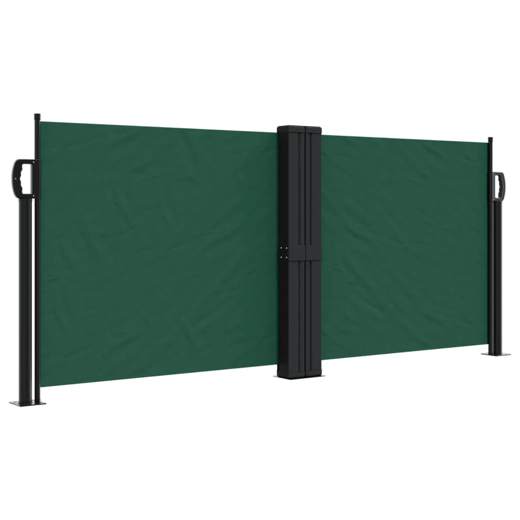 Retractable Side Awning Dark Green 100x1000 cm