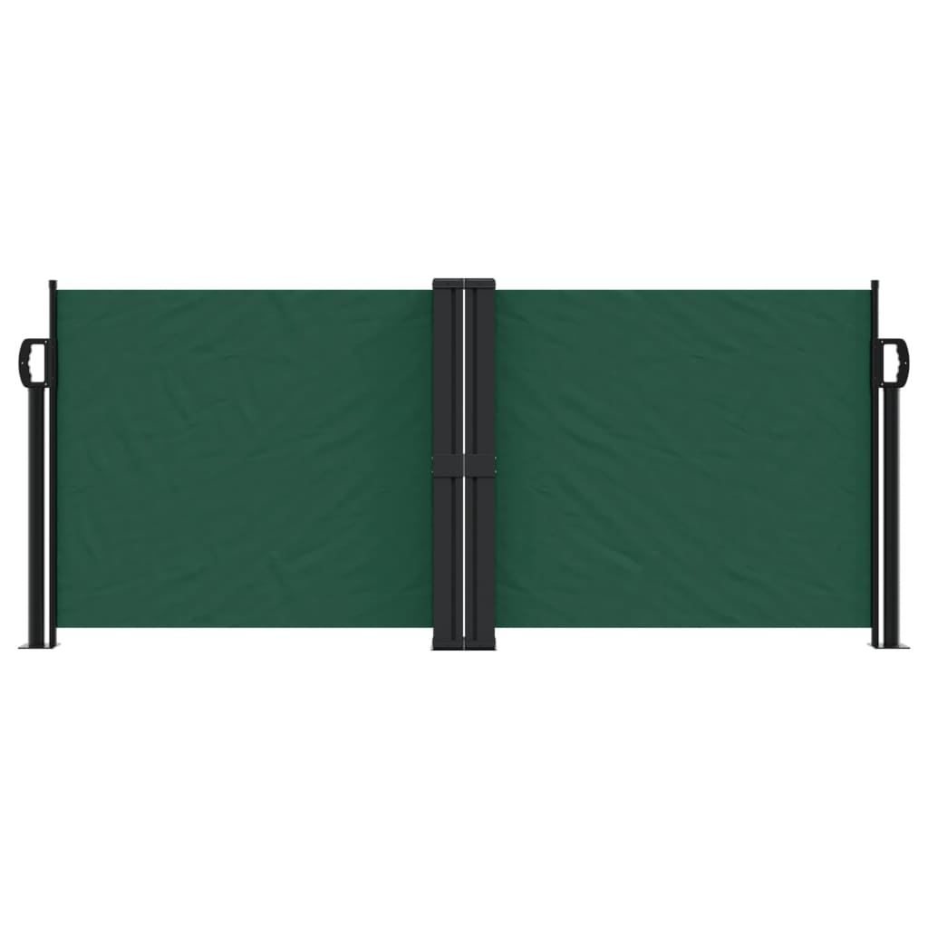 Retractable Side Awning Dark Green 100x1000 cm