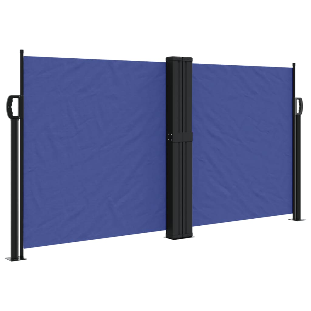 Retractable Side Awning Blue 120x1000 cm