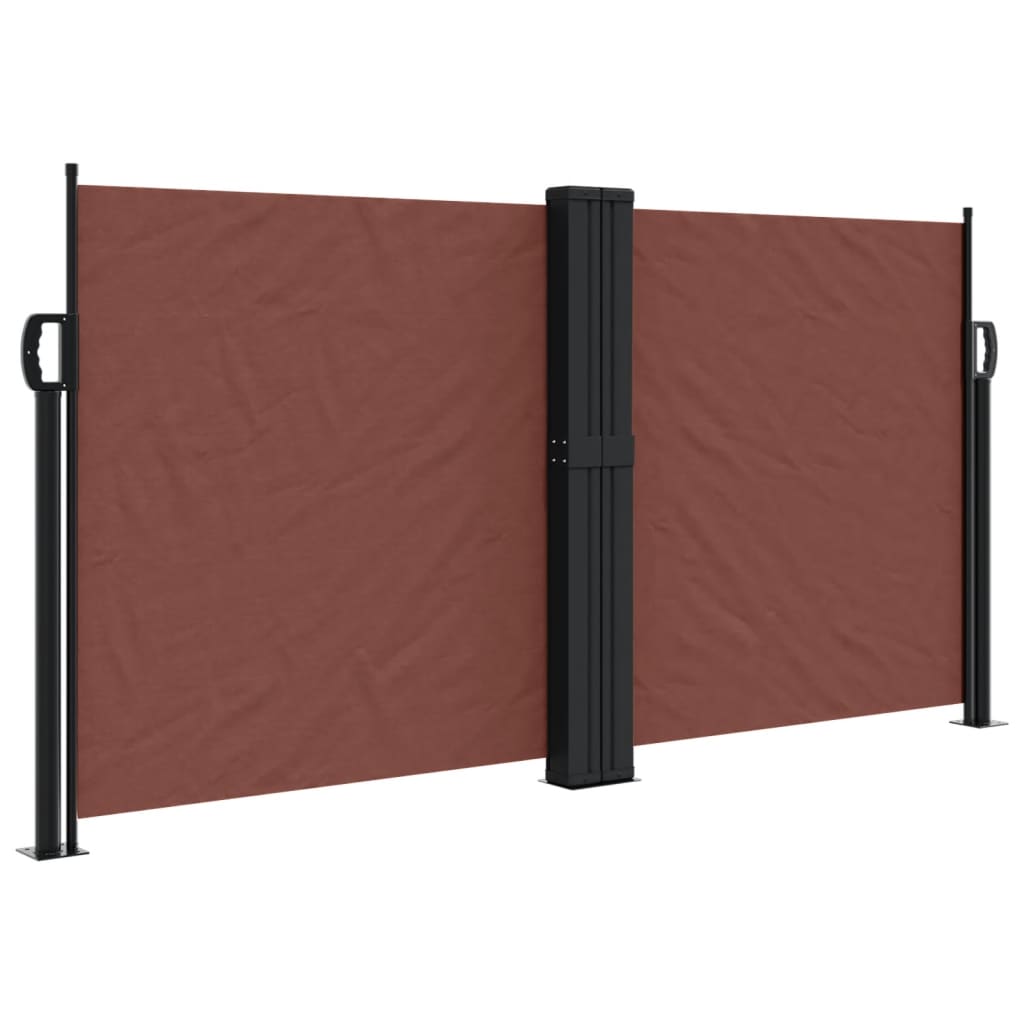 Retractable Side Awning Brown 120x1000 cm