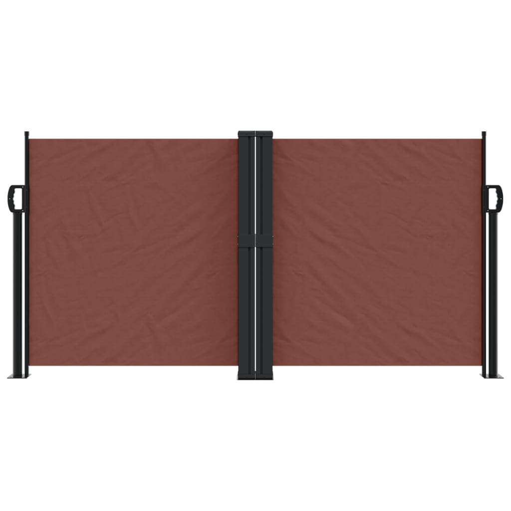 Retractable Side Awning Brown 120x1000 cm