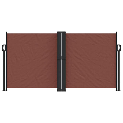 Retractable Side Awning Brown 120x1000 cm