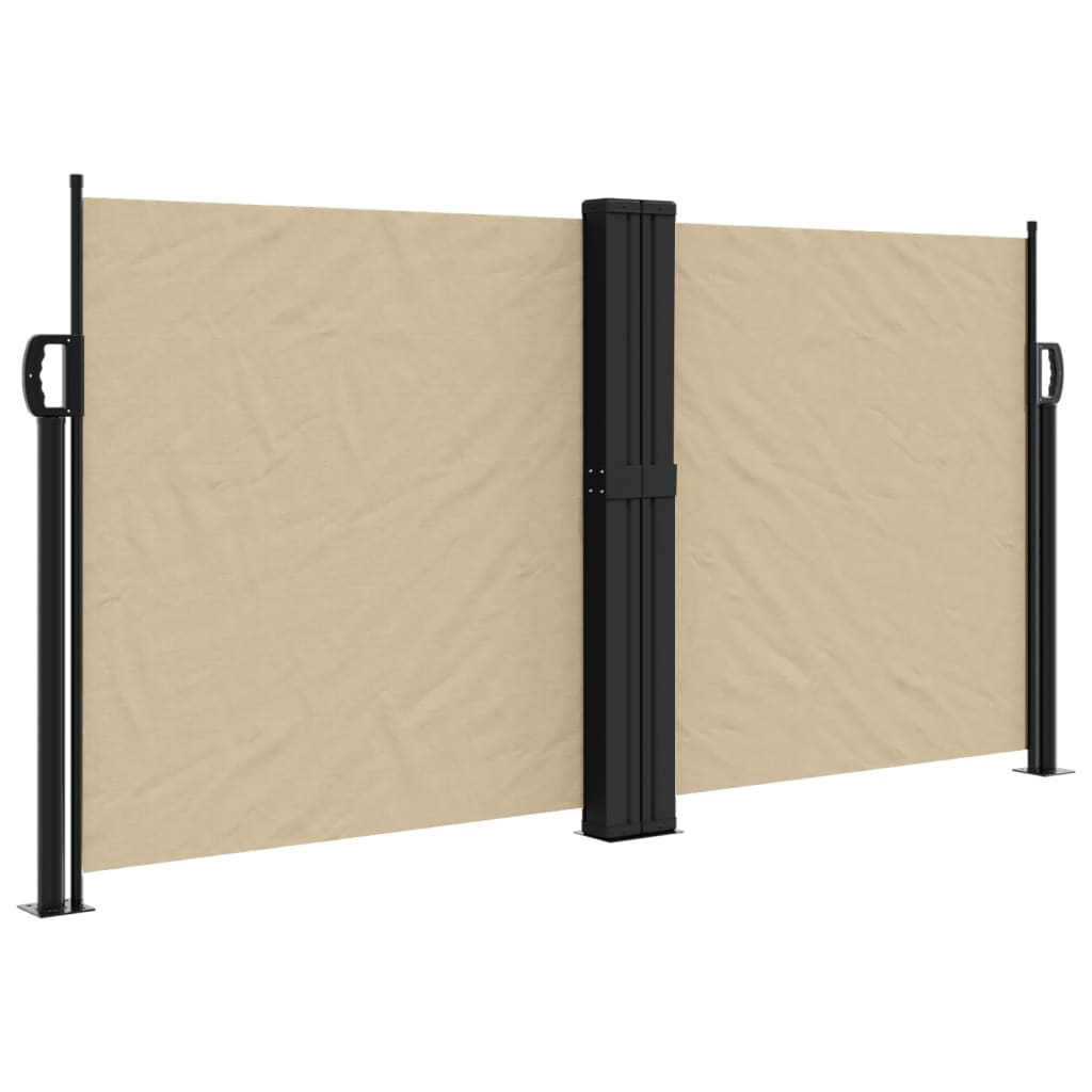 Retractable Side Awning Beige 120x1000 cm