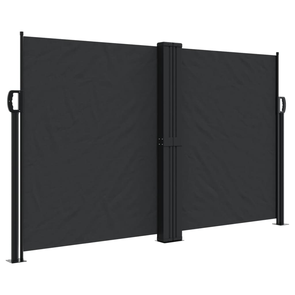 Retractable Side Awning Black 140x1000 cm