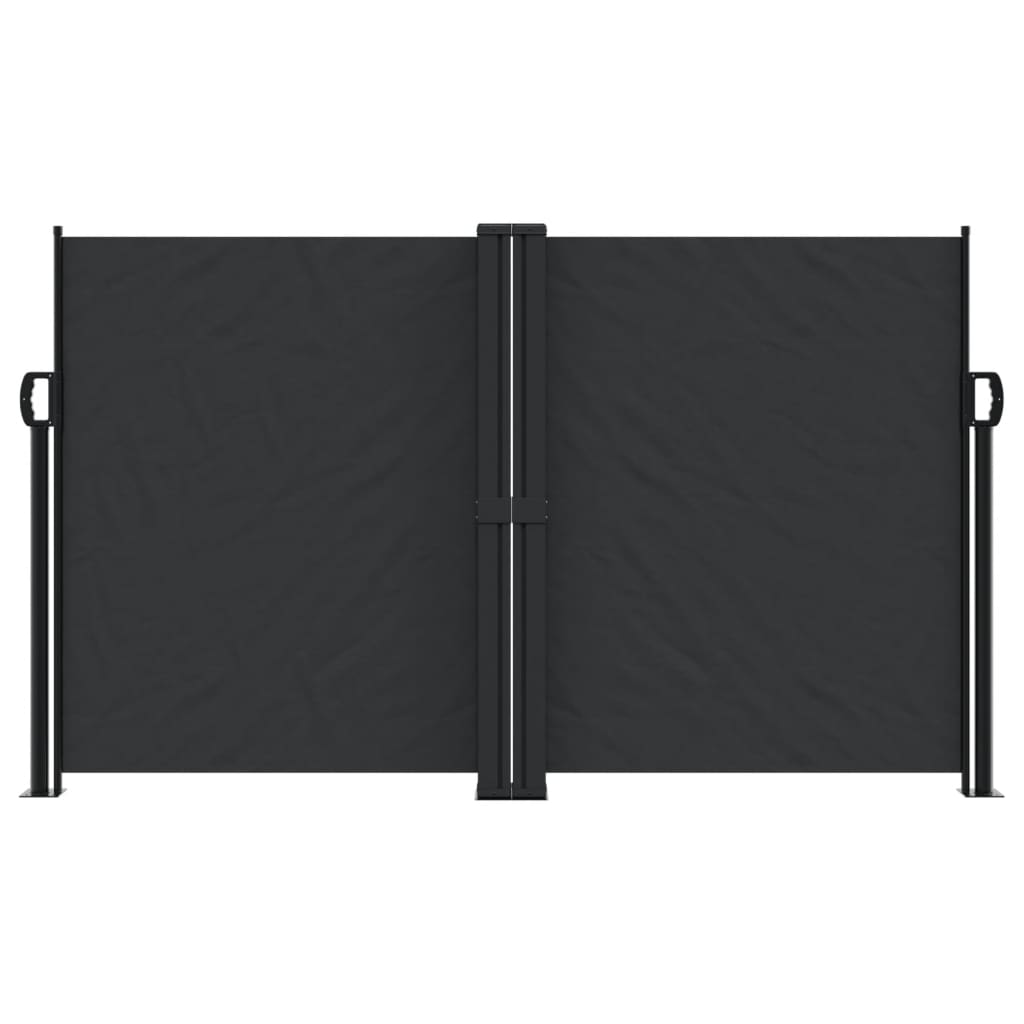 Retractable Side Awning Black 140x1000 cm