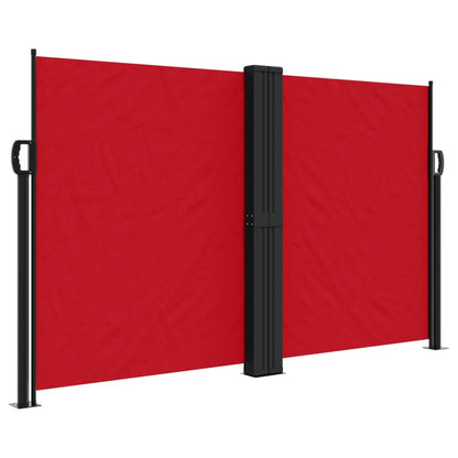 Retractable Side Awning Red 140x1000 cm