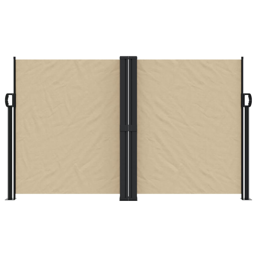 Retractable Side Awning Beige 140x1000 cm