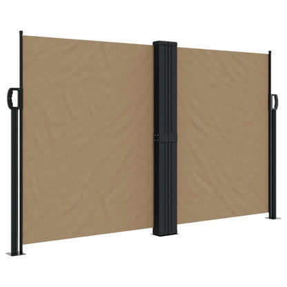 Retractable Side Awning Taupe 140x1000 cm