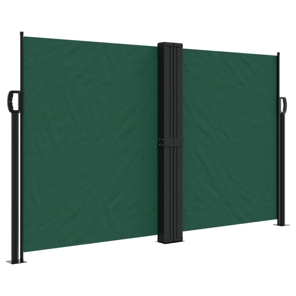 Retractable Side Awning Dark Green 140x1000 cm