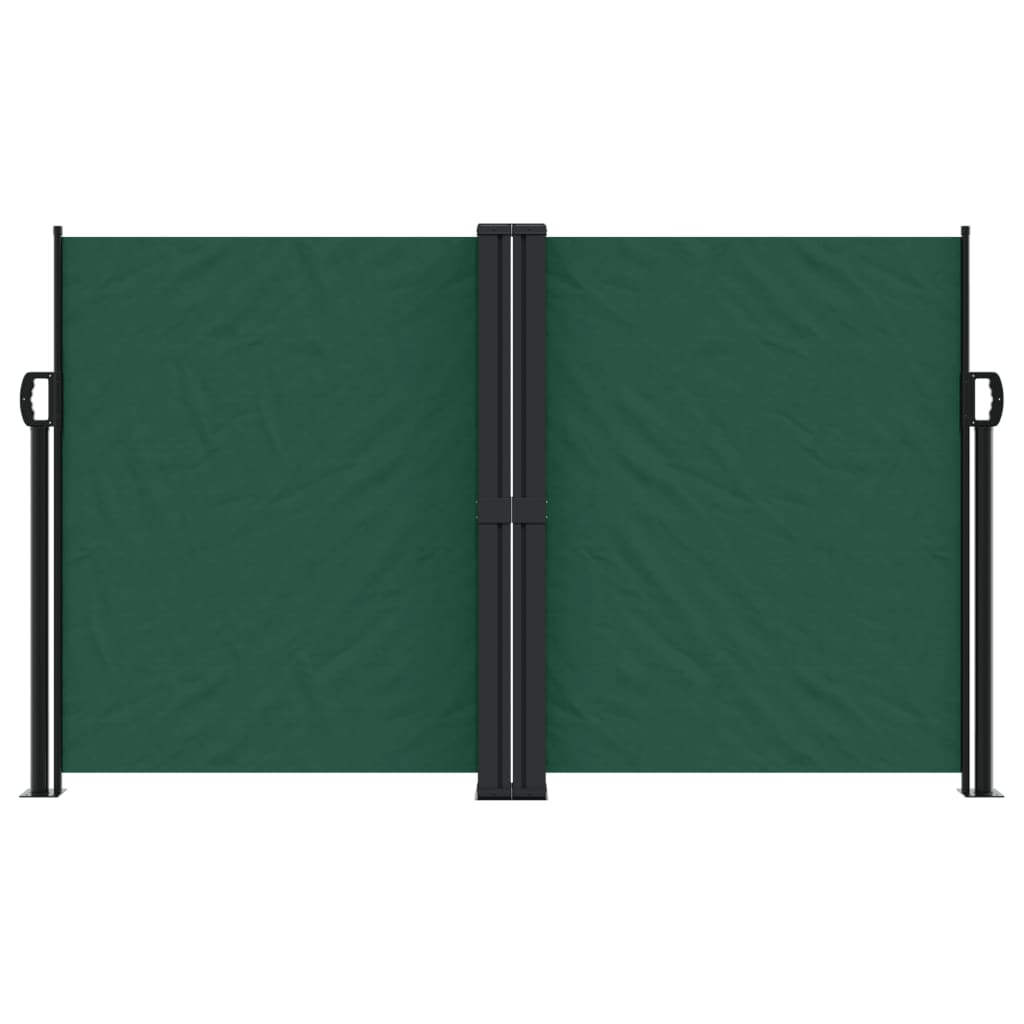 Retractable Side Awning Dark Green 140x1000 cm