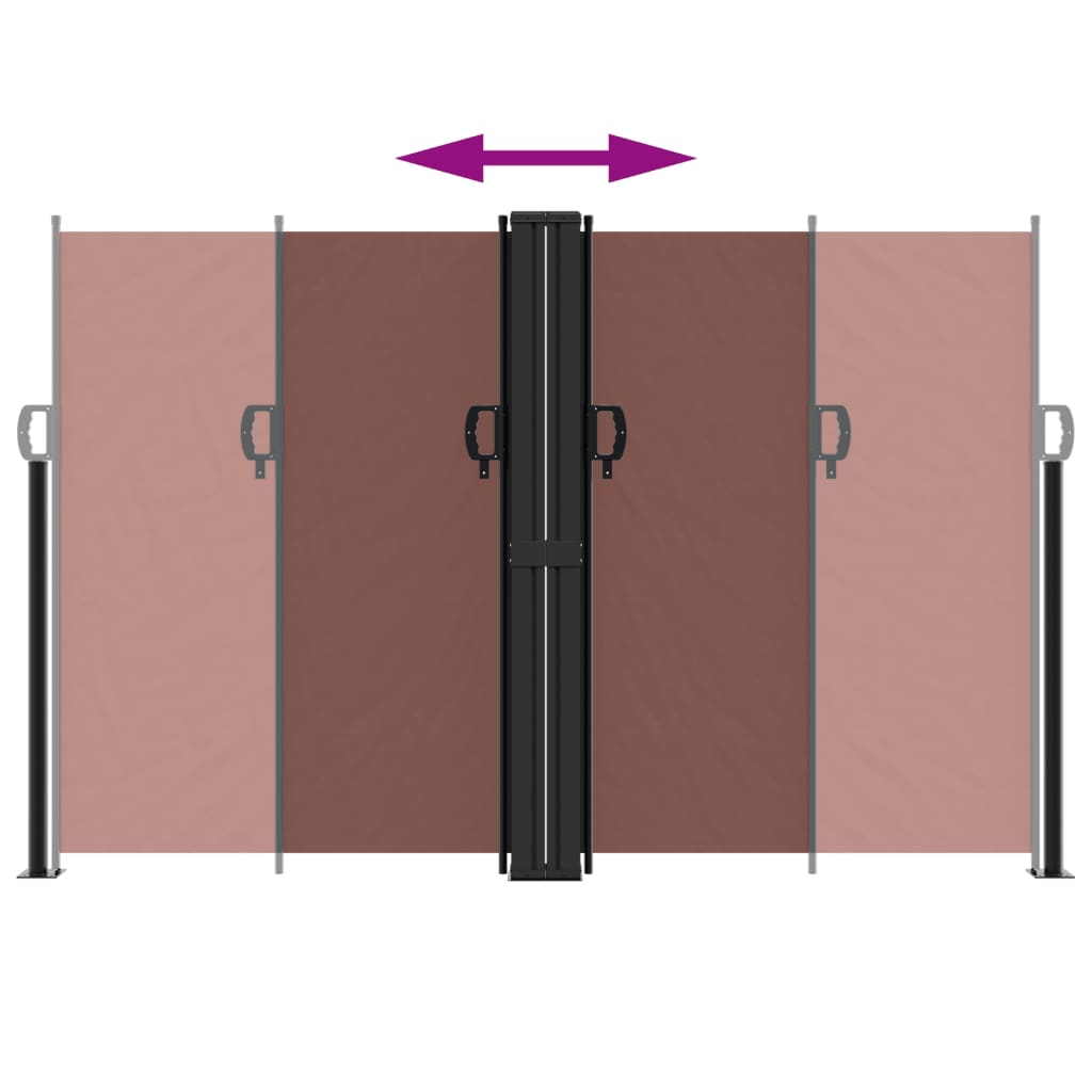 Retractable Side Awning Brown 160x1000 cm