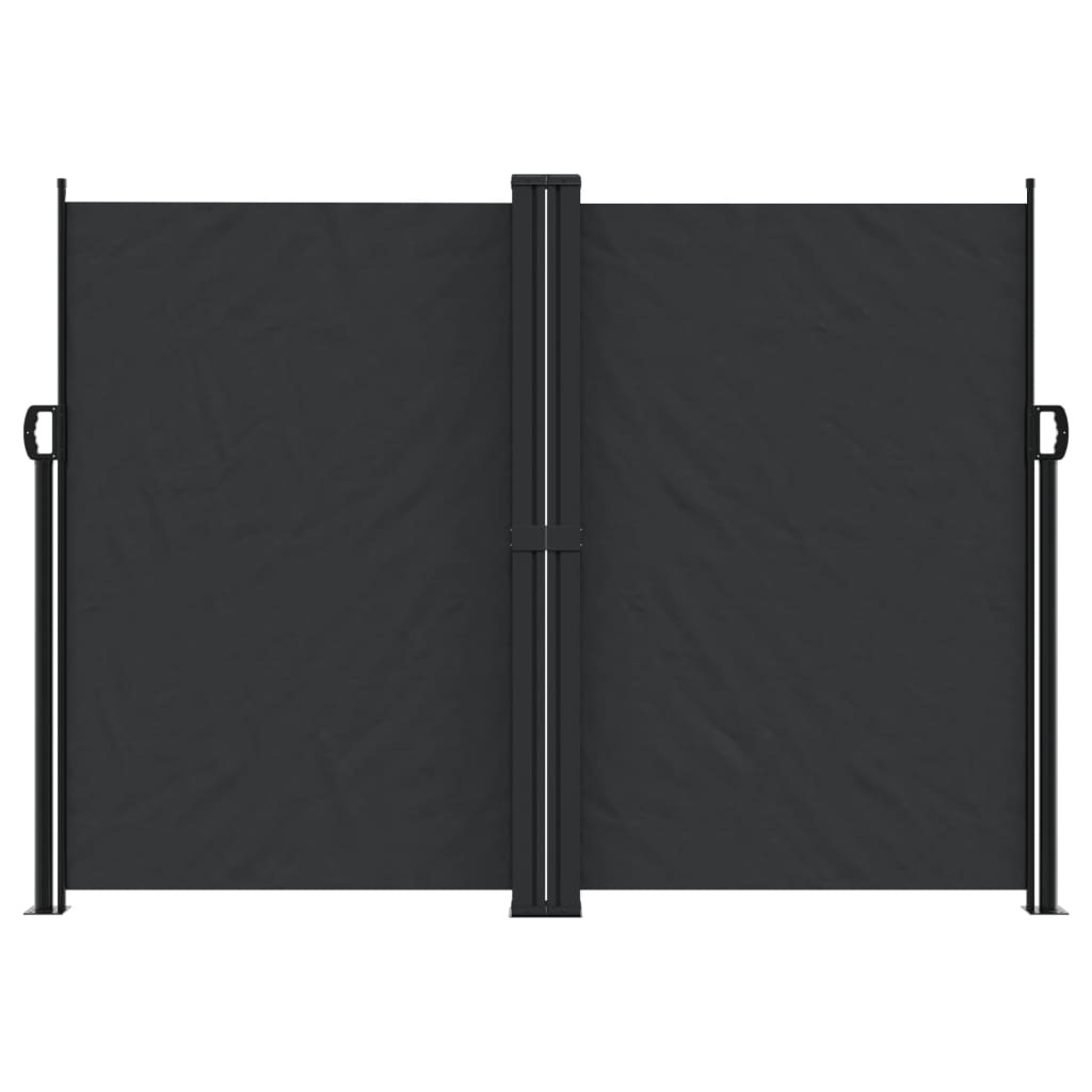 Retractable Side Awning Black 180x1000 cm