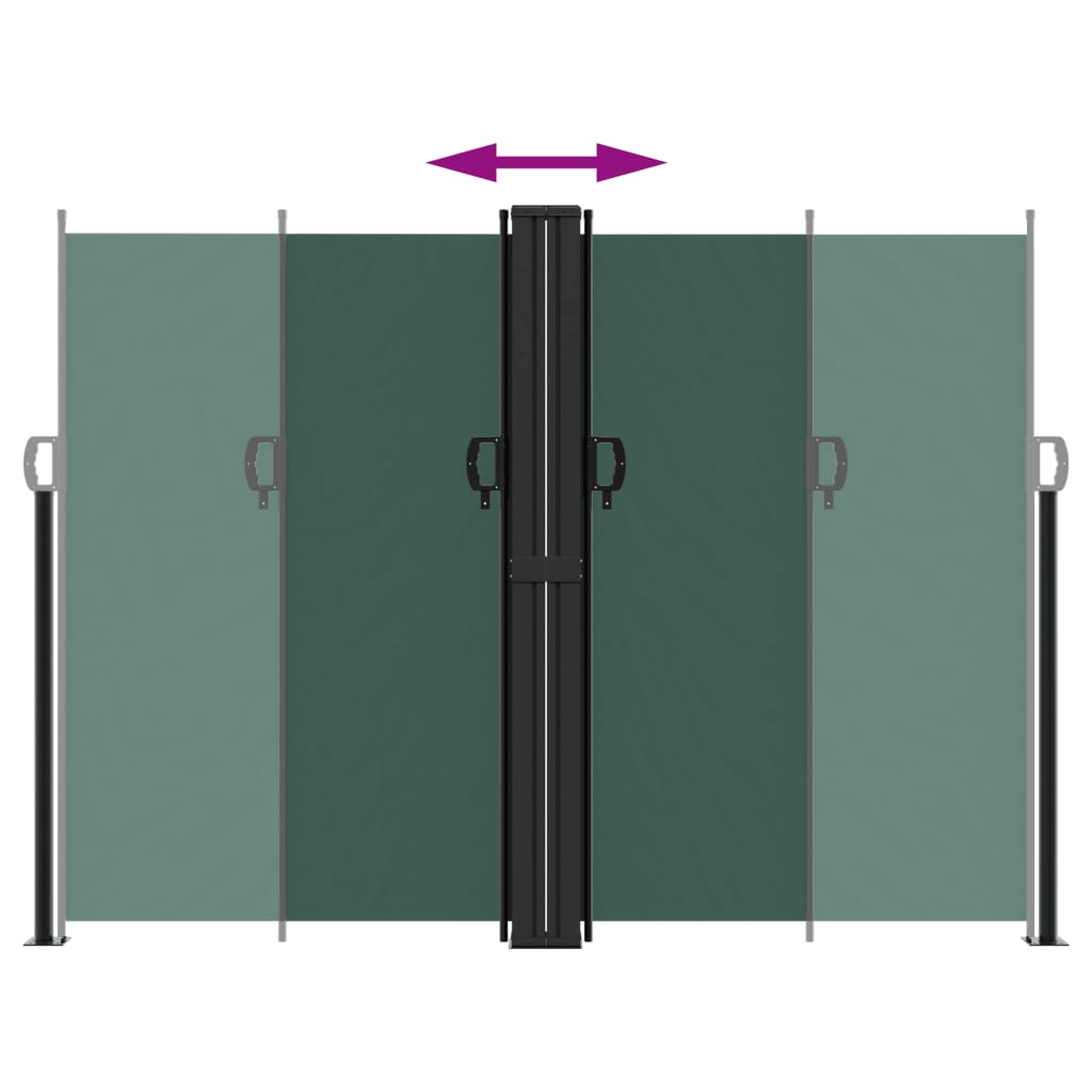 Retractable Side Awning Dark Green 180x1000 cm