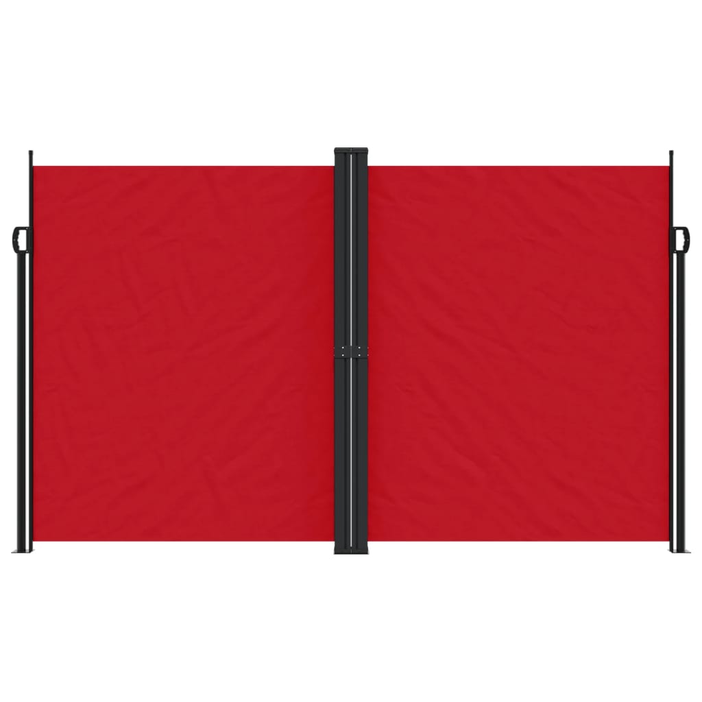 Retractable Side Awning Red 200x1000 cm