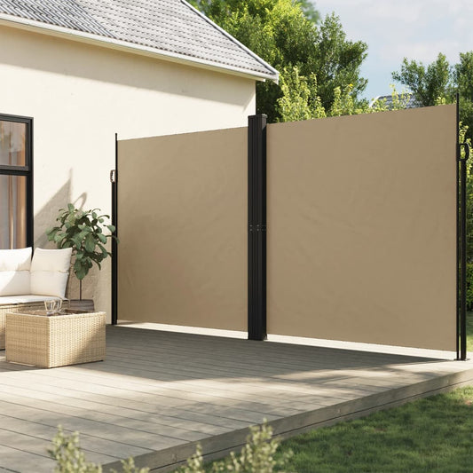 Retractable Side Awning Beige 200x1000 cm