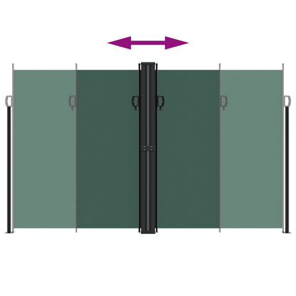 Retractable Side Awning Dark Green 200x1000 cm