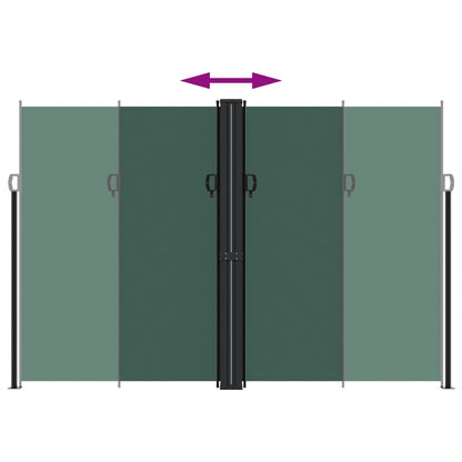 Retractable Side Awning Dark Green 220x1000 cm