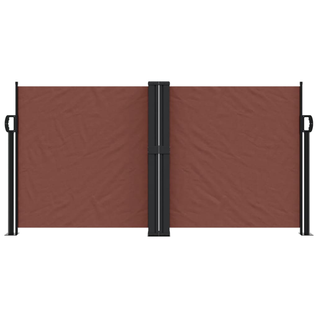 Retractable Side Awning Brown 120x1200 cm