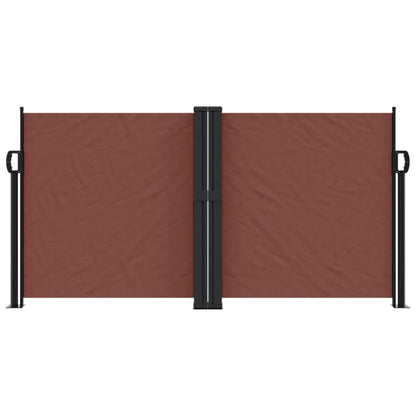 Retractable Side Awning Brown 120x1200 cm